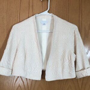 London Times Petites Bolero Jacket Textured Sparkly Prom Wedding Petite Medium